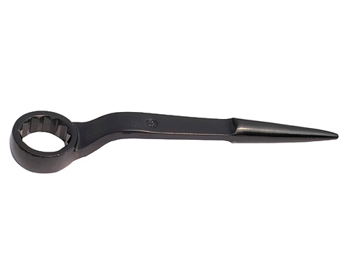 Bent handle crowbar box wrench